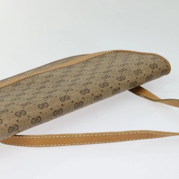 GUCCI Micro GG Supreme Shoulder Bag PVC Beige Gold - Picture 6 of 16